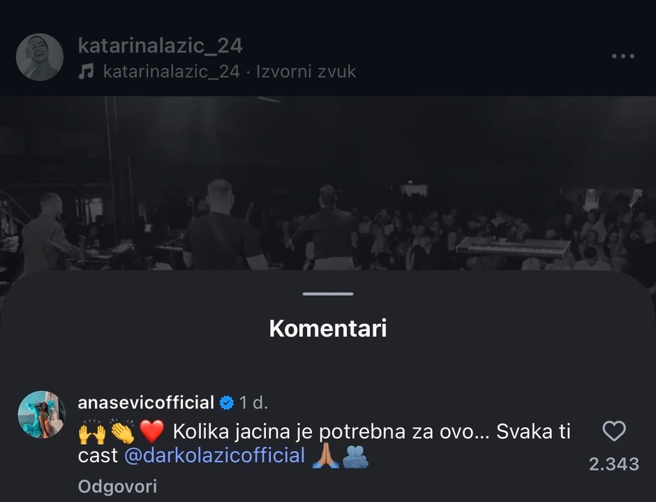 Ana Sević komentarisala nastup Darka Lazića