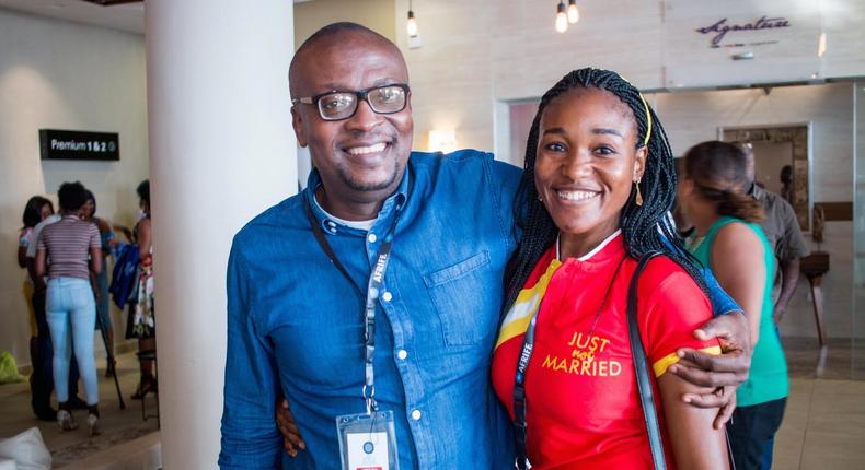 Charles Novia and Judith Audu at Just Not Married AFRIFF screening