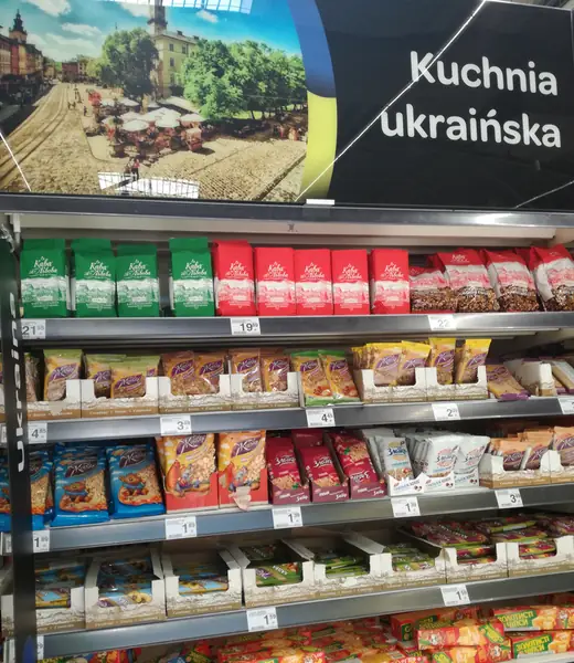 Półka ukraińska w Carrefour