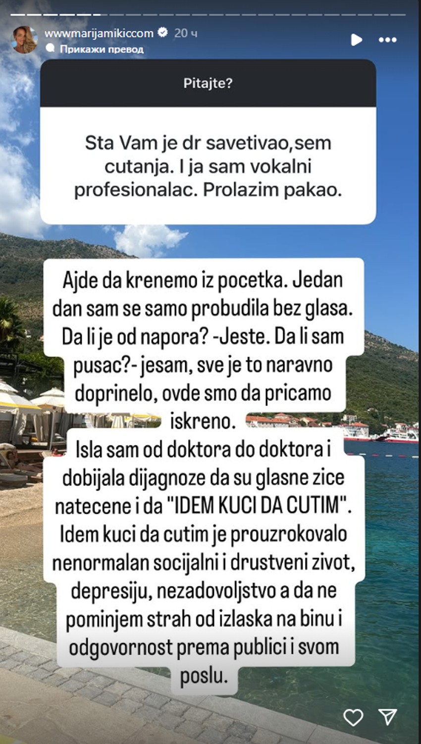 Marija Mikić iskreno o zdravstvenom stanju