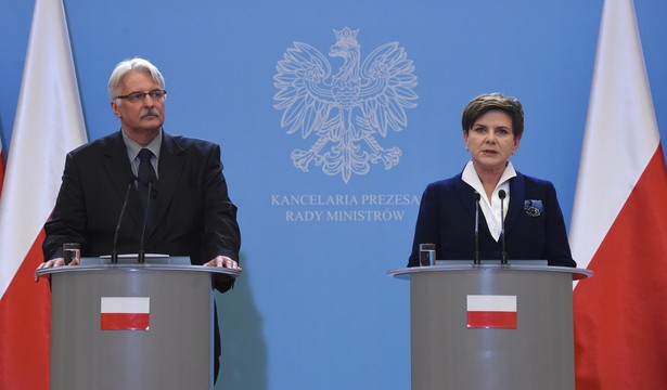 Witold Waszczykowski i premier Beata Szydło