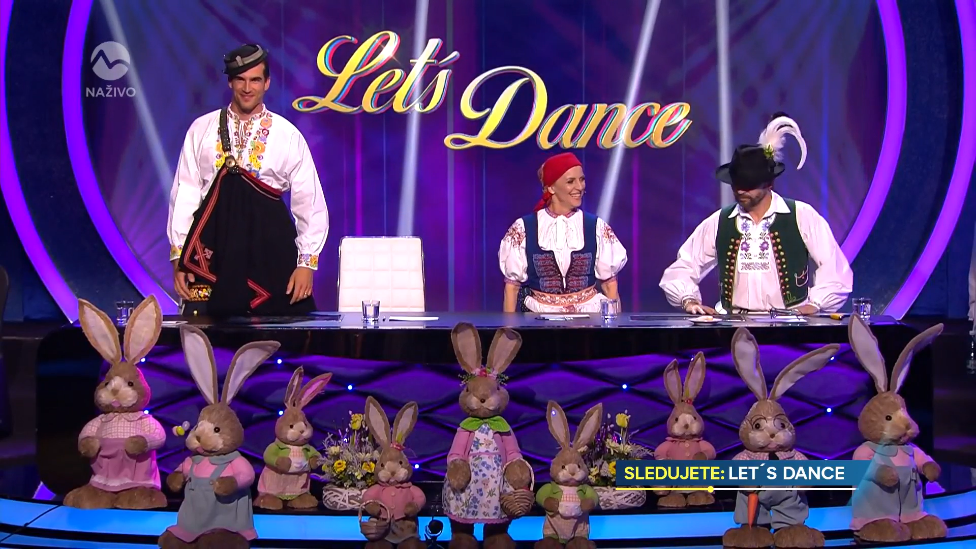 Ôsme kolo 10. série Let’s Dance: Porotcovia v krojoch.