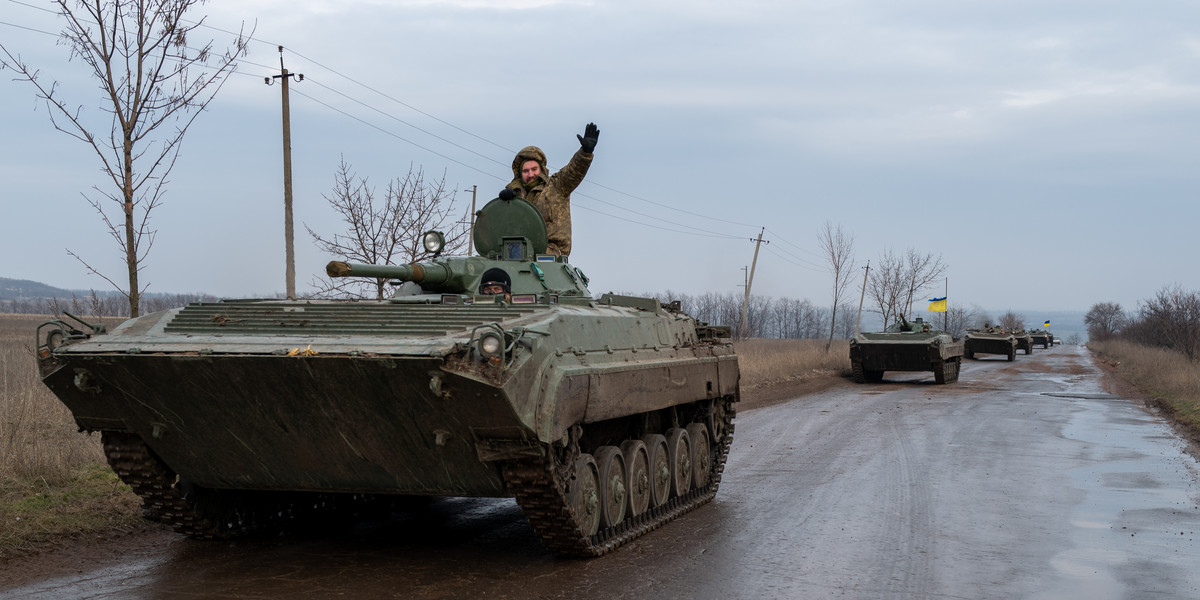 Ukraińskie wojsko w okolicach Bachmutu. Ukraina, 18 stycznia 2023 r.