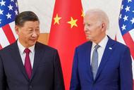 Xi Jinping i Joe Biden podczas szczytu G20 na Bali. 14 listopada 2022 r.