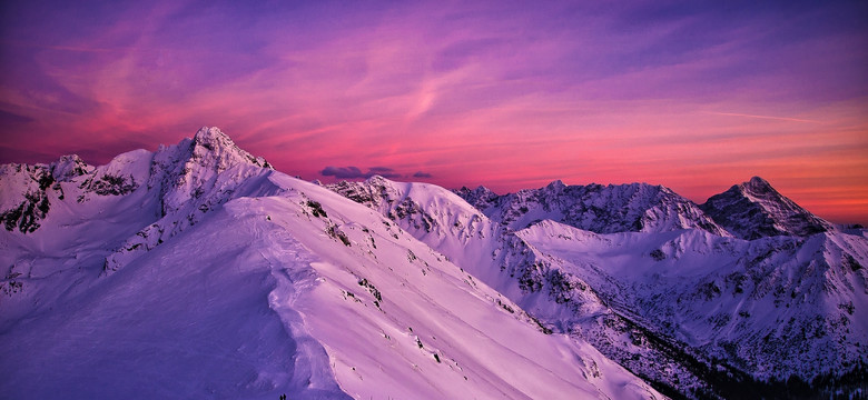 Tak kończy się dzień w górach. Imponujący zachód słońca w Tatrach