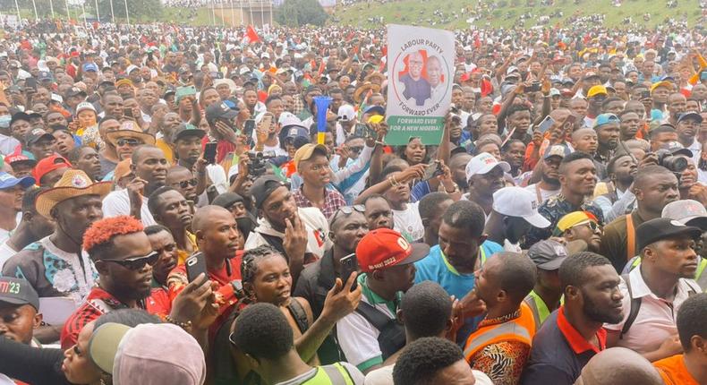 Peter Obi supporters throng Abuja streets for Obidient march 