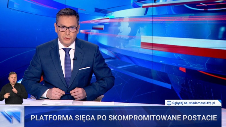 Tak "Wiadomości" TVP informują o listach KO