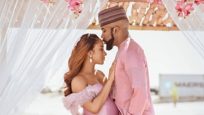 Banky W and his wife Adesua Etomi [Instagram/BankyWenllington]