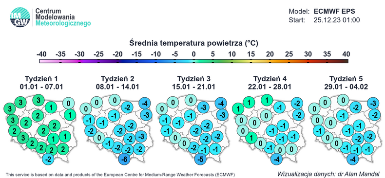 Zimowe temperatury niebawem wkroczą do Polski