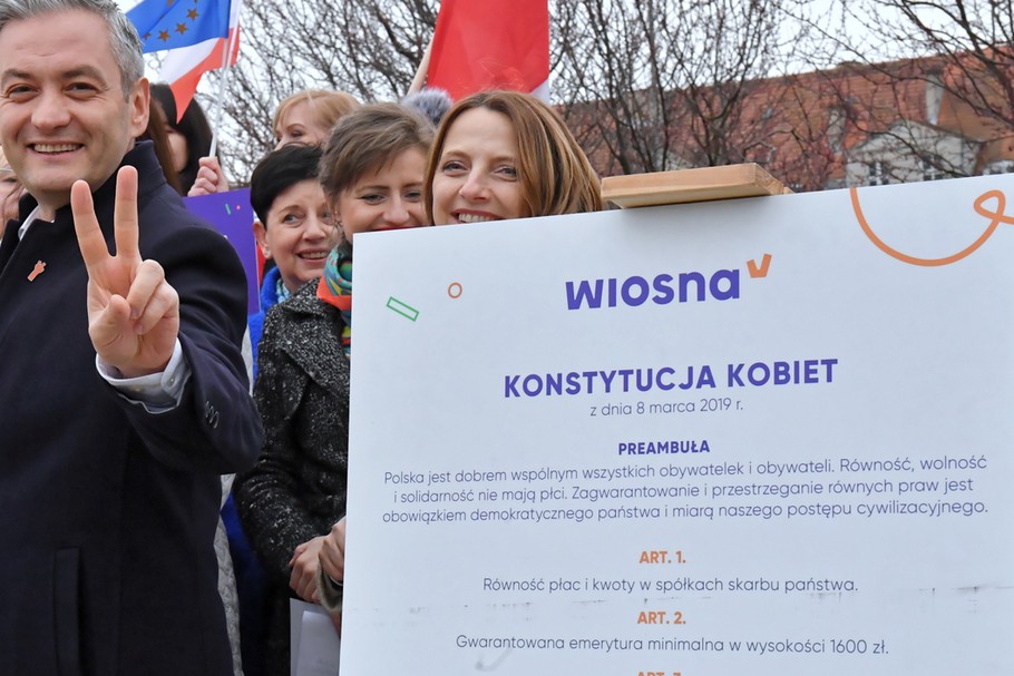 Robert Biedroń podczas spotkania "Wiosna kobiet"