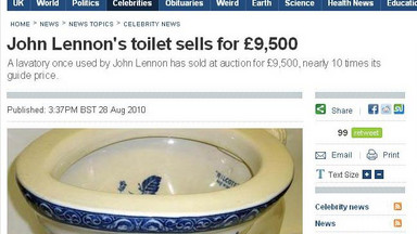 Toaleta Lennona sprzedana za 9,5 tys funtów
