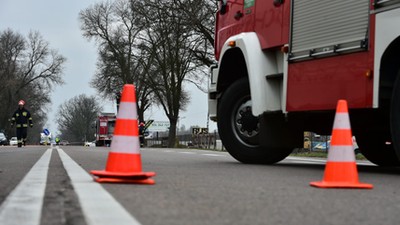 wypadek droga straż pożarna 