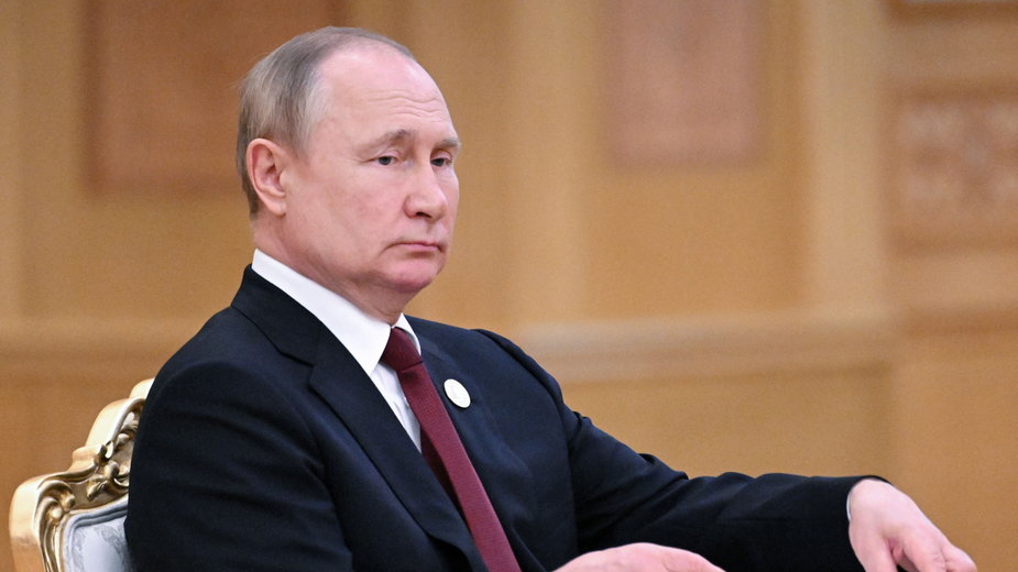 Prezydent Rosji Władimir Putin bierze udział w VI Szczycie Kaspijskim w Aszchabadzie 29 czerwca 2022 r.