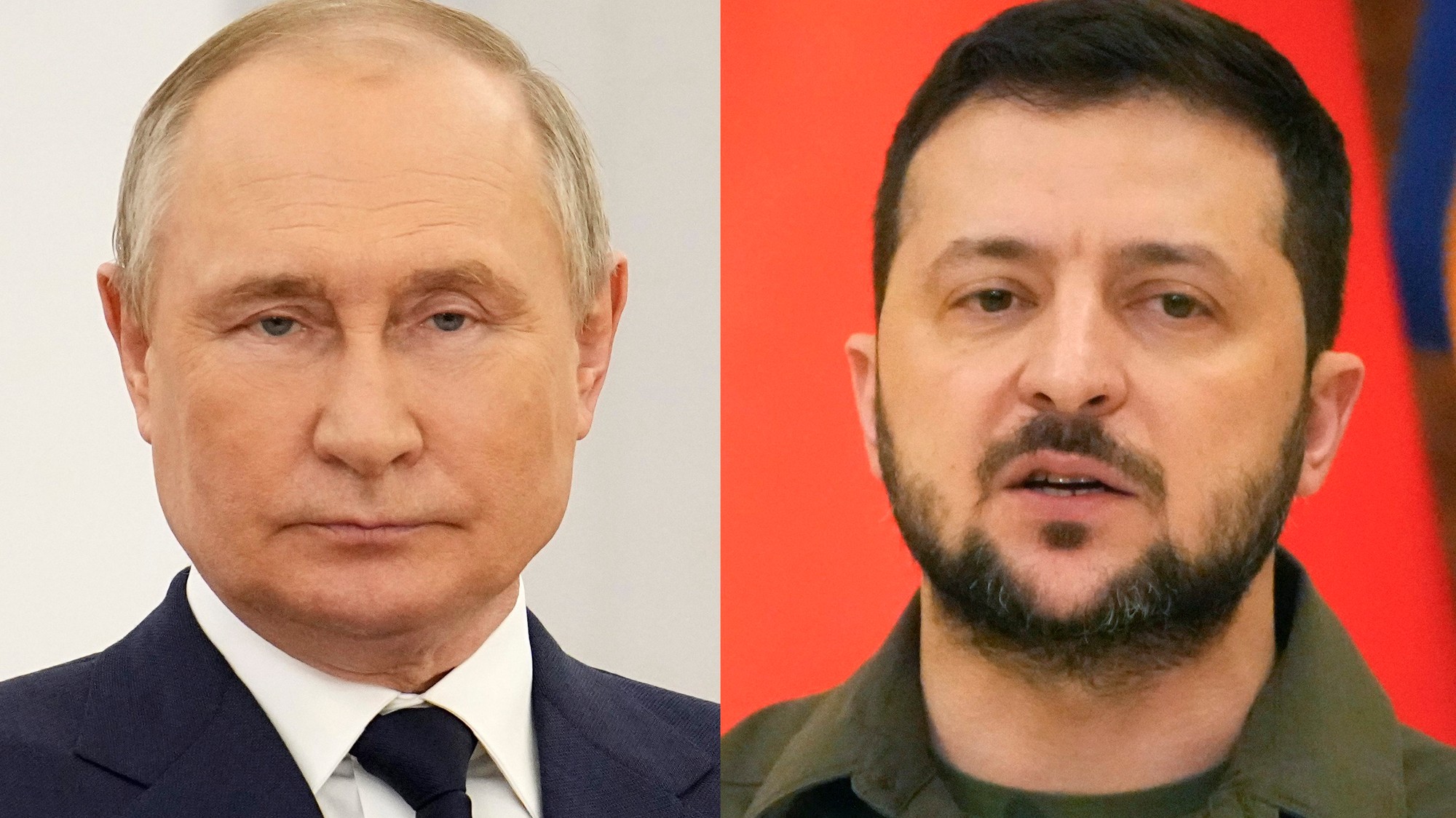 Vladimir Putin a Volodymyr Zelenskyj