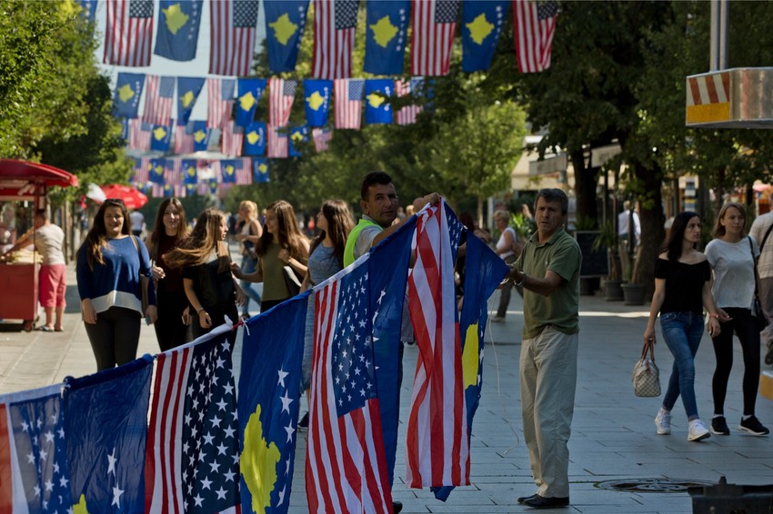 Američke zastave čest dekor