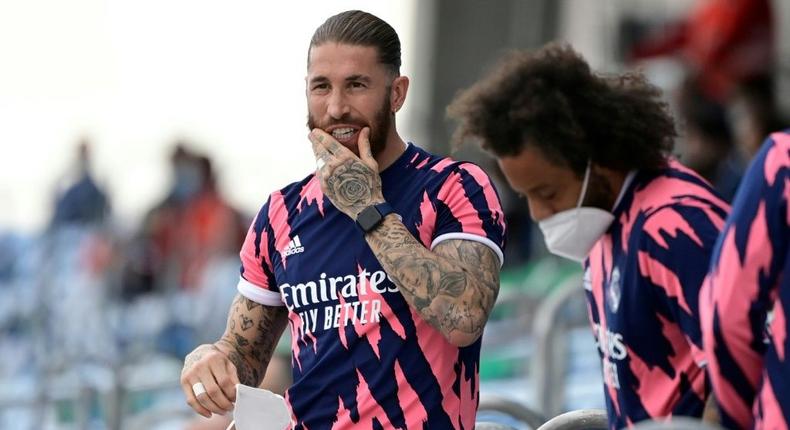 Real Madrid's Spanish defender Sergio Ramos  was forced onto the sidelines for much of the 2020/21 season Creator: JAVIER SORIANO