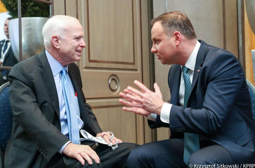 Prezydent Andrzej Duda i senator John McCain