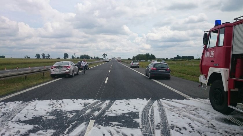 Wypadek na autostradzie A 4. Autobus i ciężarówka stanęły w ogniu