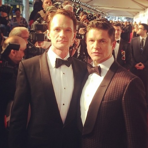 Neil Patrick Harris z mężem i Davidem Burktą