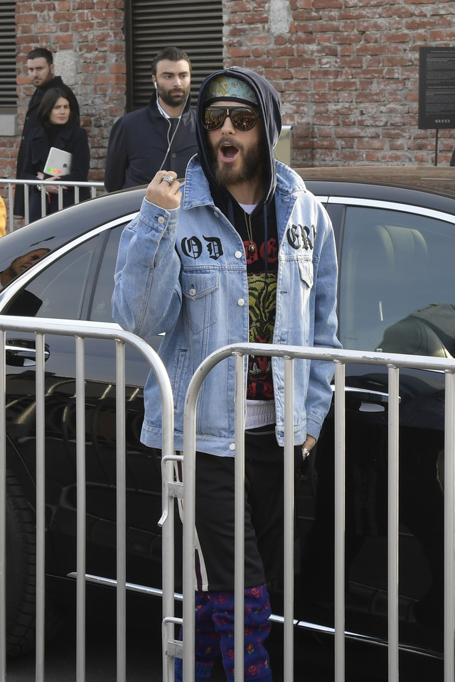 Jared Leto na Milan Fashion Week 2017