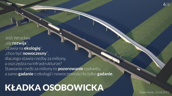 Propozycja budowy kładki przy moście Osobowickim