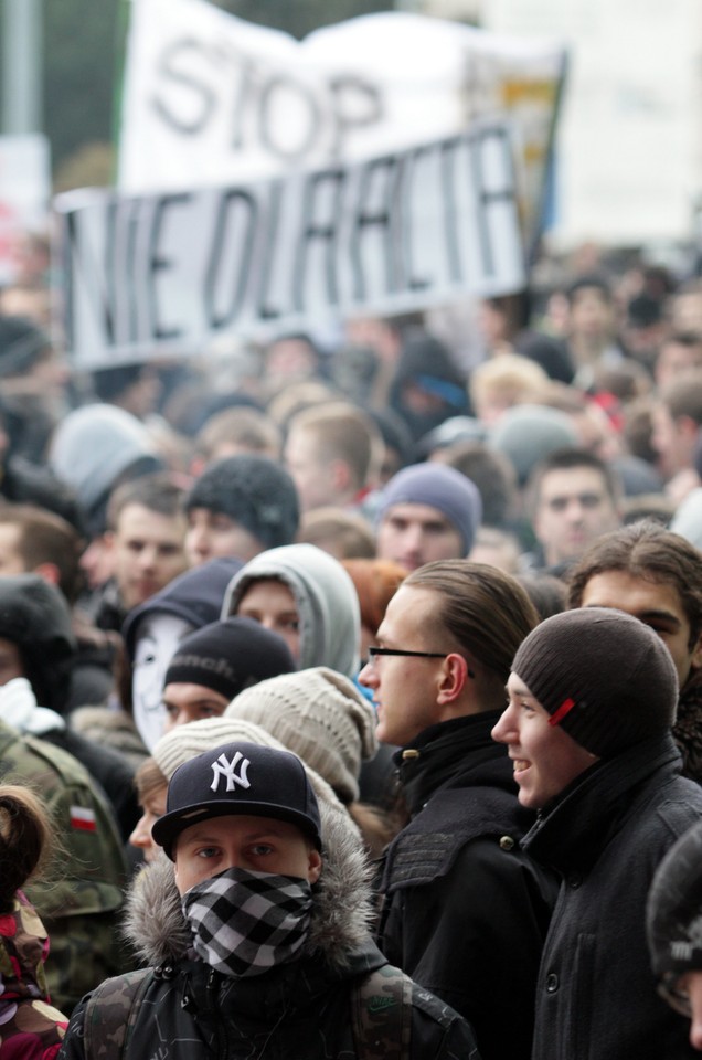 Protest przeciwników podpisania ACTA