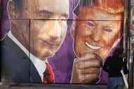 Street Mural In Brooklyn Depicts President Trump In Russian President Putin's Hand