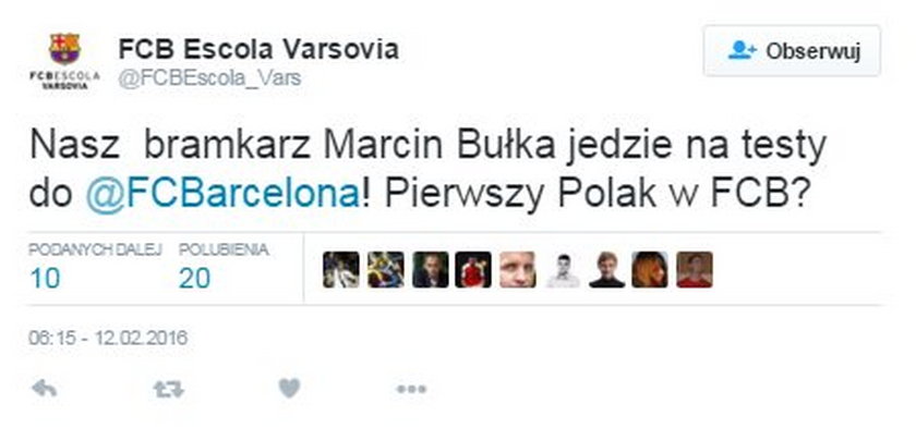 Polak Marcin Bułka na testach w FC Barcelonie! To podopieczny FCB Escola Varsovia