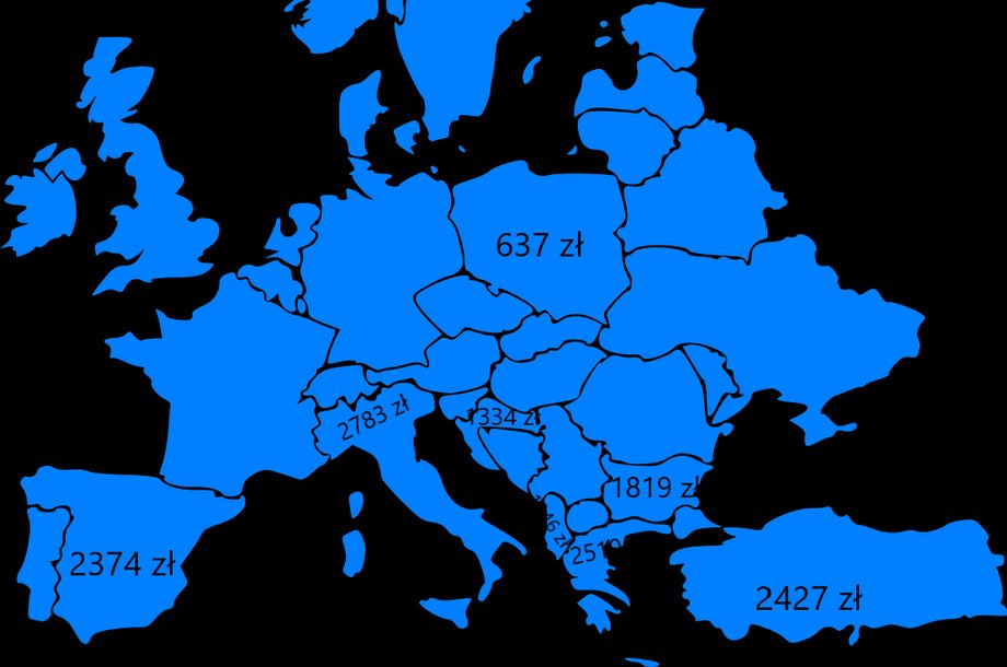 Najpopularniejsze kierunki wakacyjne Polaków na przyszły rok. Dane na podstawie: Travelplanet.pl