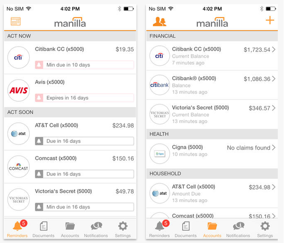 Manilla to organizer, manager kont bankowych oraz kalendarz wydatków w jednym. Niewątpliwe zalety aplikacji to możliwość tworzenia subkont (np. na wydatki służbowe oraz osobiste), e-mailowe przypomnienia o nadchodzących wydatkach, jak również możliwość współzarządzania naszym budżetem z innymi użytkownikami