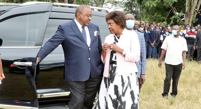 President Uhuru Kenyatta with Kitui Governor Charity Ngilu