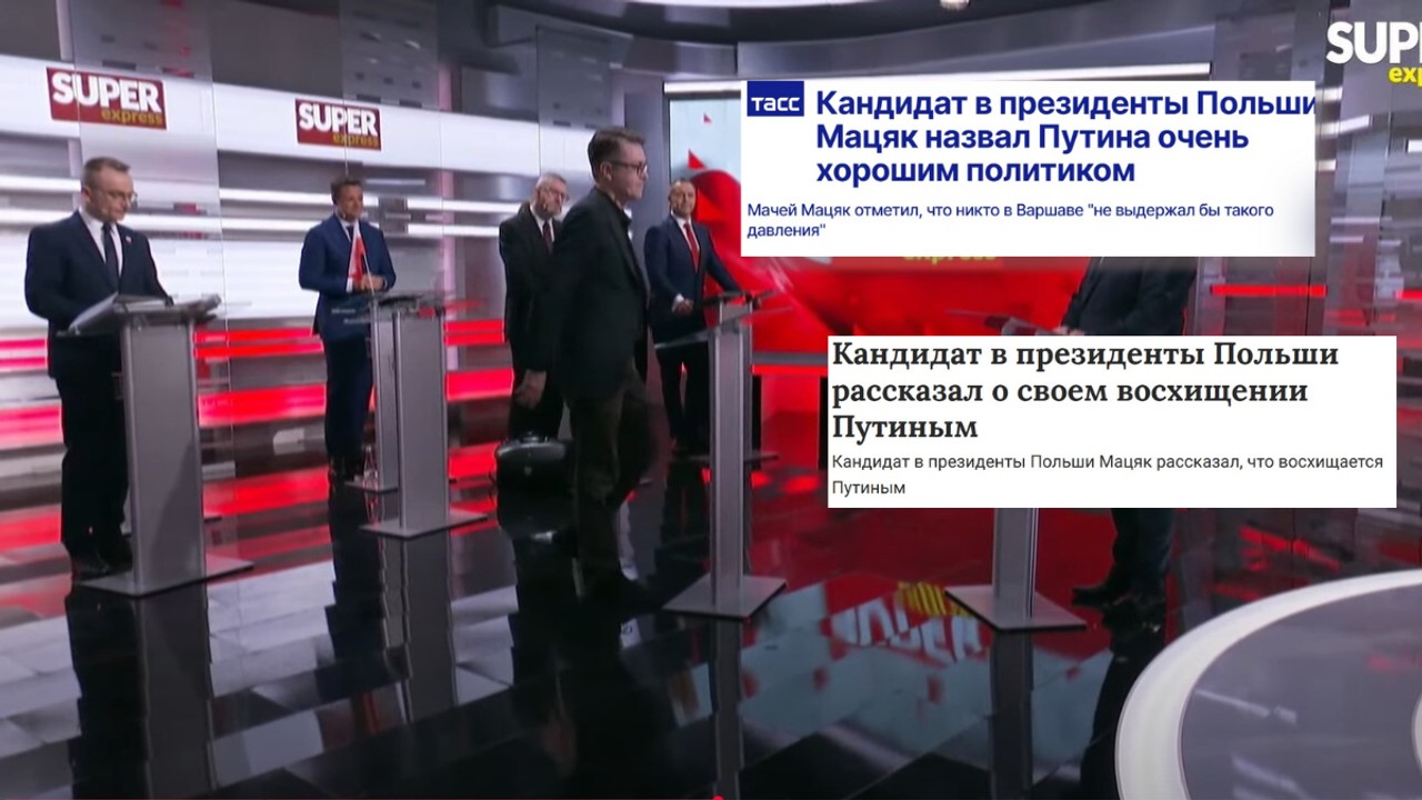 Rosyjskie media reagują na debatę prezydencką w Polsce. Uwagę zwrócił jeden kandydat