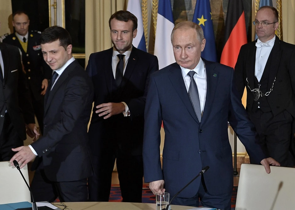 Putin., Zelenski i Makron 2019. godine