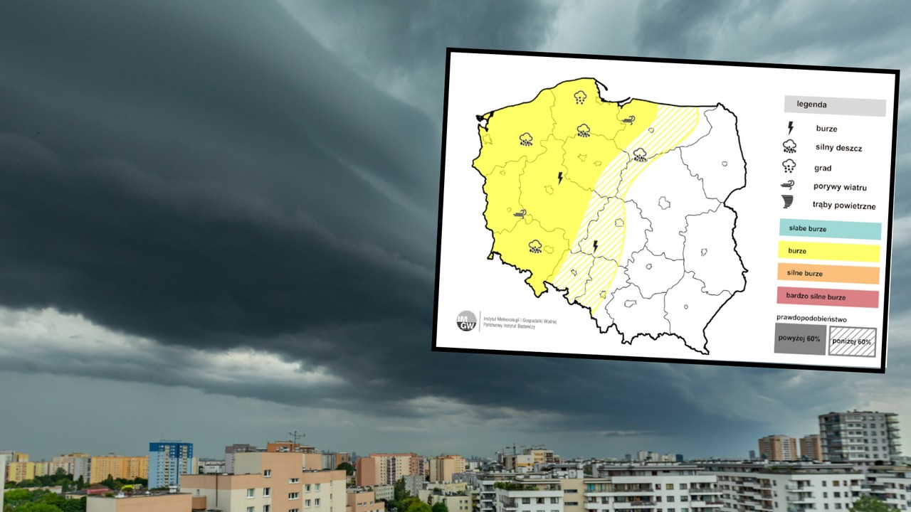 Upały i gwałtowne burze wtargną we wtorek do Polski. Oto najbardziej zagrożone miejsca