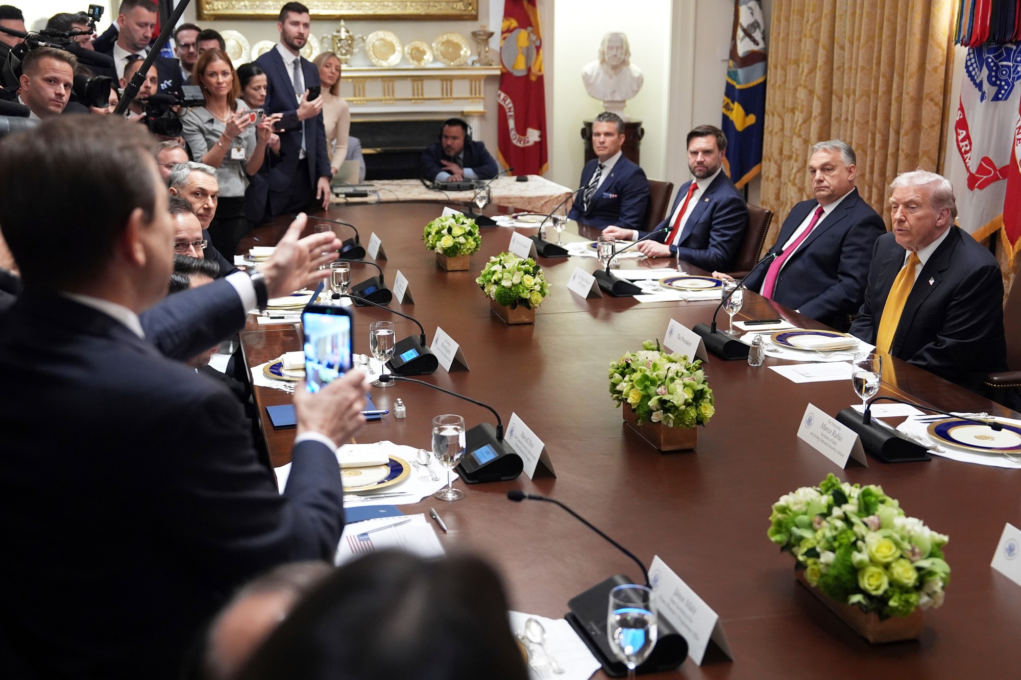 Americký prezident Donald Trump a maďarský premiér Viktor Orbán.