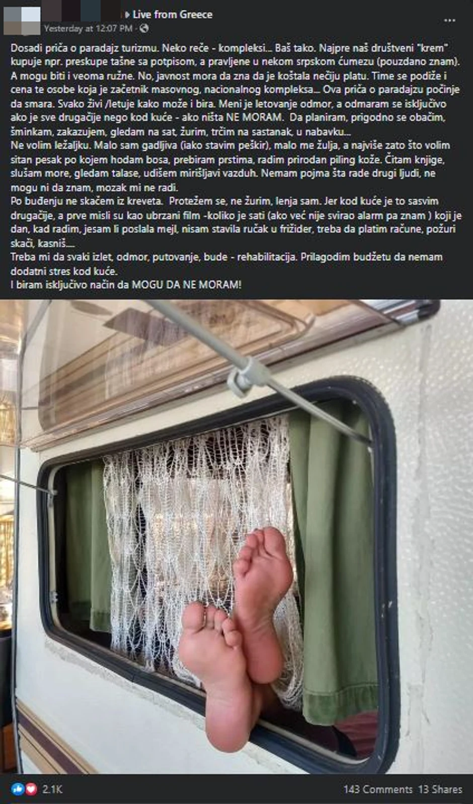 Letovanje, Live from Greece