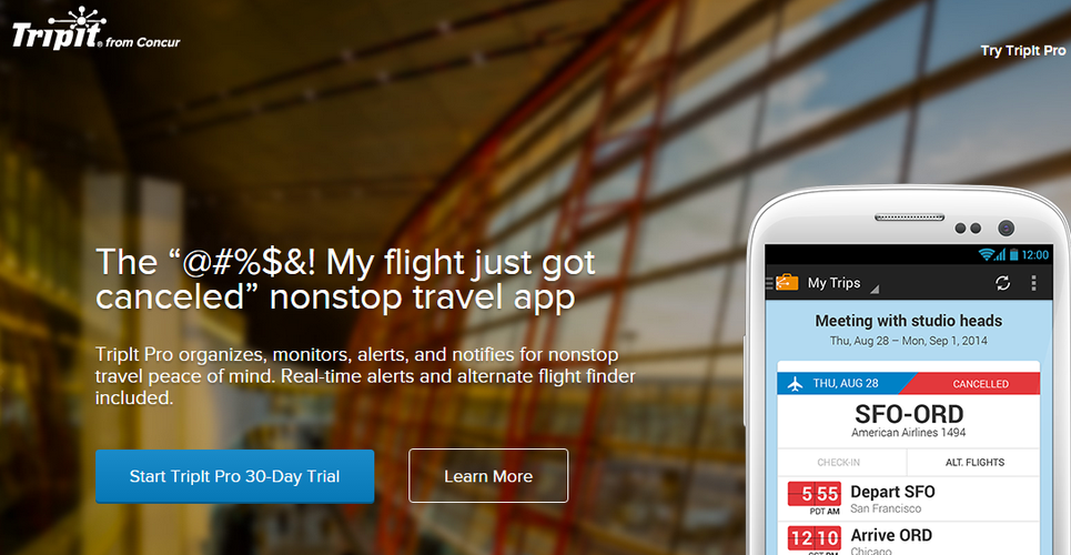 <strong>TripIt </strong>
<br><br>
Bądź zorganizowany. Dzięki TripIt nie przegapisz lotu, przejazdu czy innych zaplanowanych wydarzeń.