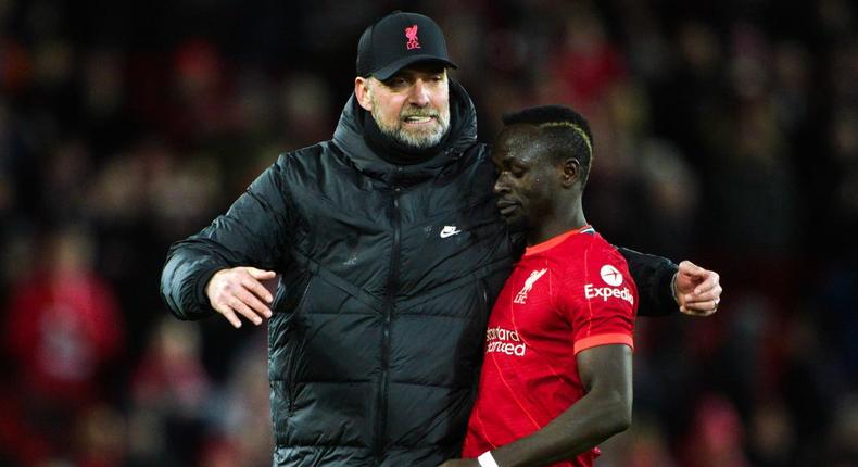 Jurgen Klopp avec Sadio Mané à Liverpool