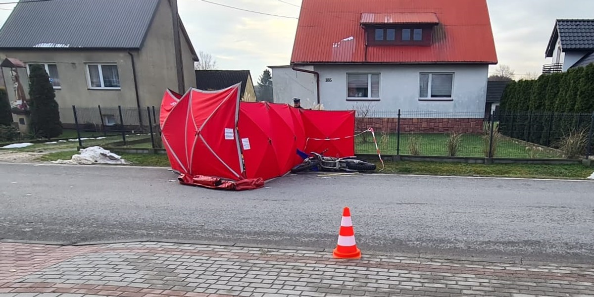 Tragiczny wypadek w Przyborowie. Zginął 15-letni motocyklista.