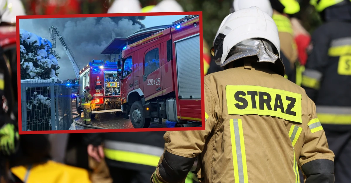 Potężny pożar pod Krakowem. 100 strażaków walczy z ogniem