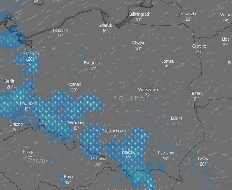 Pogoda w piątek - godz. 23