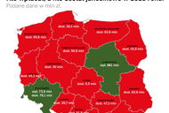 Mapa Janosikowego w Polsce