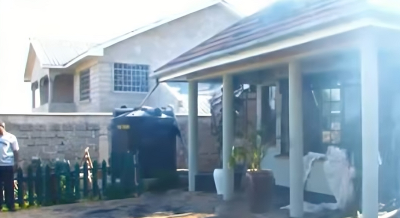 The house where Vincent Opon Kisangi is reported to have set himself on fire