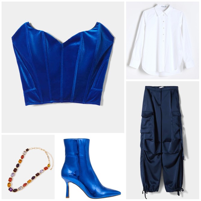 Korset i pantalone „Bershka“, košulja „Reserved“, ogrlica „Accessorize“,  čizme „Steve Madden“