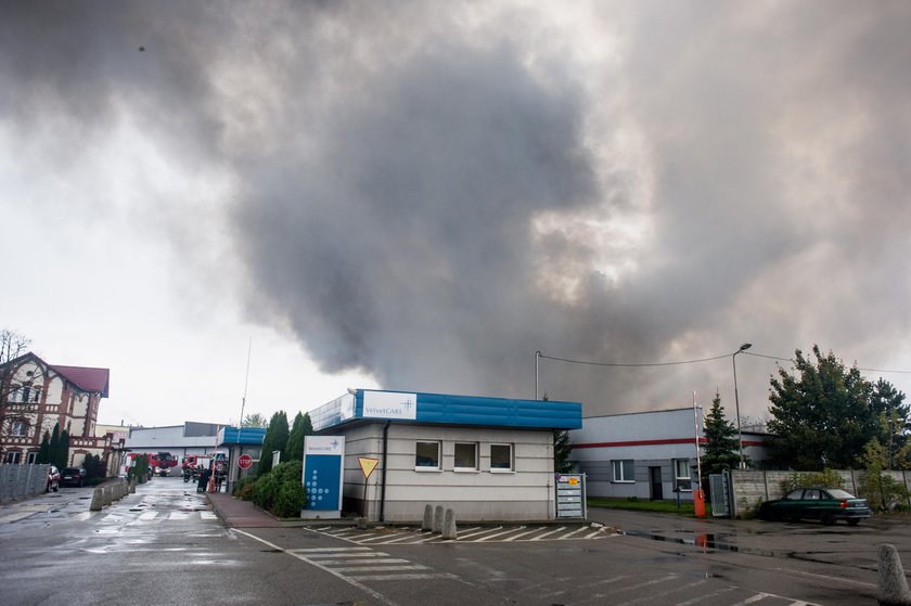 Pożar wysypiska śmieci w Kluczach pod Olkuszem