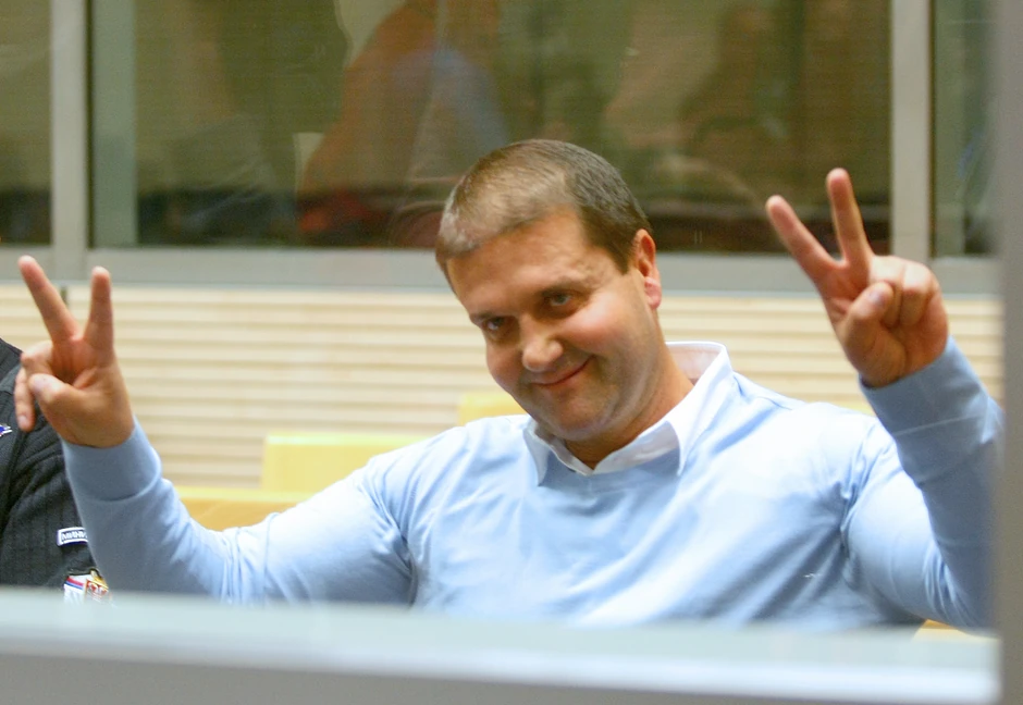 Darko Šarić nasmejan na sudjenju
