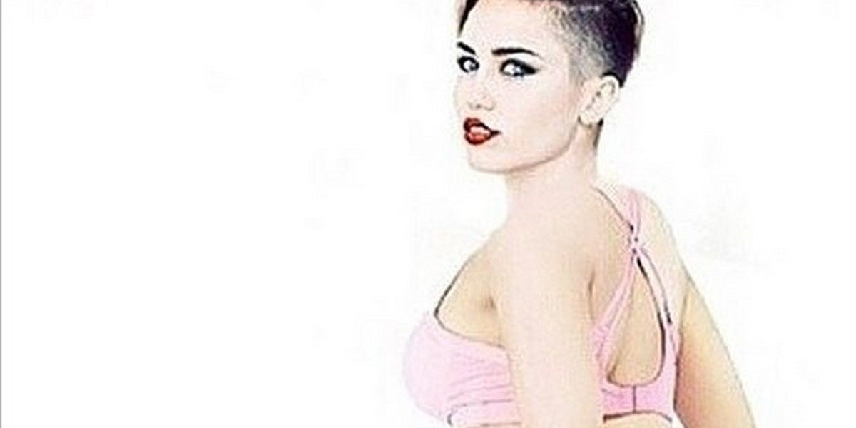 Miley Cyrus, przerobiła zdjęcie, nicky minaj