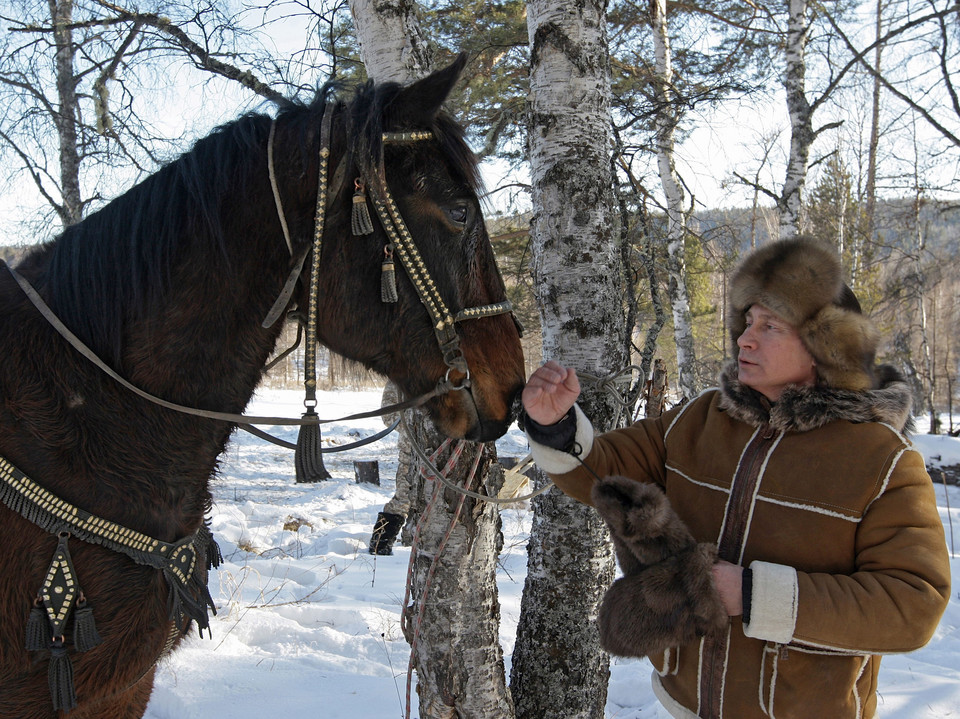 RUSSIA PRIME MINISTER PUTIN HORSE RIDING