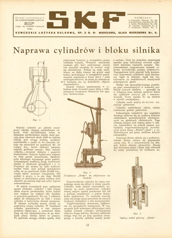 Naprawa silników w latach 30.