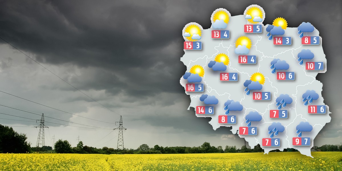 Startuje sezon burzowy, będzie deszcz, duże różnice i szybkie spadki temperatury. W środku tygodnia, zwłaszcza w środę, przyda się parasol, a w czwartek gdzieniegdzie – sweter lub nawet cieplejsza kurtka. 